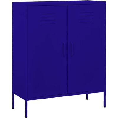vidaXL Storage Cabinet Navy Blue Steel - Storage Cabinet vidaXL Storage Cabinet Navy Blue Steel - Storage Cabinet