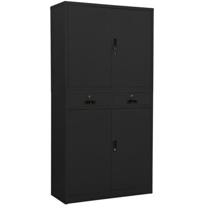 vidaXL Office Cabinet Anthracite - Steel - 90x40x180 cm - File Storage vidaXL Office Cabinet Anthracite - Steel - 90x40x180 cm - File Storage