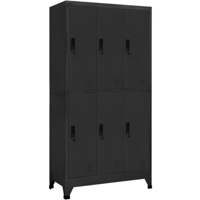 vidaXL Locker Cabinet Anthracite Steel Office Storage Locker Cabinet Furniture - Locker Cabinet vidaXL Locker Cabinet Anthracite Steel Office Storage Locker Cabinet Furniture - Locker Cabinet