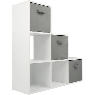 Charles Jacobs - 3 Tier 6 Cube - White - Bookcase Charles Jacobs - 3 Tier 6 Cube - White - Bookcase