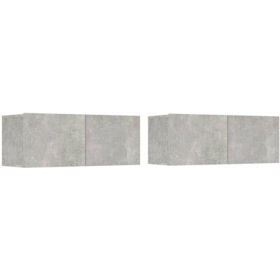 vidaXL 1/2x Concrete Grey TV Cabinet Media Unit - TV Type vidaXL 1/2x Concrete Grey TV Cabinet Media Unit - TV Type