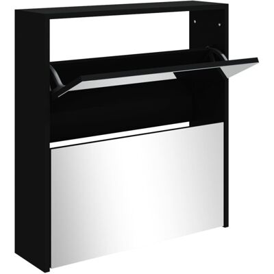 VidaXL (Black, 63 x 17 x 67 cm (W x D x H)) Shoe Cabinet Storage Organiser Rack Stand M VidaXL (Black, 63 x 17 x 67 cm (W x D x H)) Shoe Cabinet Storage Organiser Rack Stand M