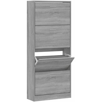 vidaXL Grey Sonoma Shoe Cabinet - 2-Drawer Storage vidaXL Grey Sonoma Shoe Cabinet - 2-Drawer Storage