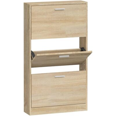 vidaXL Oak Shoe Cabinet 59x17x108 cm - Shoe Storage Furniture vidaXL Oak Shoe Cabinet 59x17x108 cm - Shoe Storage Furniture