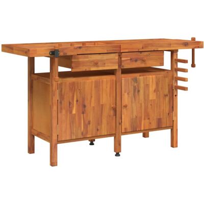vidaXL Workbench with Drawers and Vices - Workshop Craft Table - Workbench vidaXL Workbench with Drawers and Vices - Workshop Craft Table - Workbench