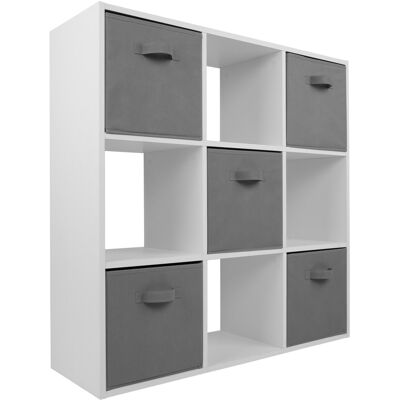 Charles Jacobs - White 9-Cube Open Book Shelf - Bookcase Charles Jacobs - White 9-Cube Open Book Shelf - Bookcase