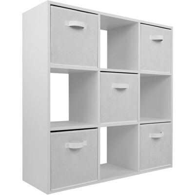Charles Jacobs 9-Cube Open Book Shelf - White - Storage Charles Jacobs 9-Cube Open Book Shelf - White - Storage