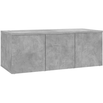 vidaXL TV Cabinet Concrete Grey Engineered Wood Media Hifi Stand Stereo Unit vidaXL TV Cabinet Concrete Grey Engineered Wood Media Hifi Stand Stereo Unit