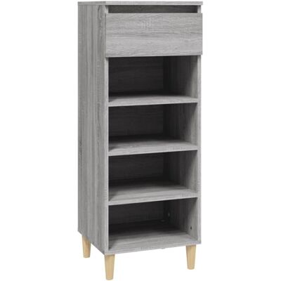 vidaXL Grey Sonoma Shoe Cabinet Engineered Wood - Shoe Storage Organizer vidaXL Grey Sonoma Shoe Cabinet Engineered Wood - Shoe Storage Organizer