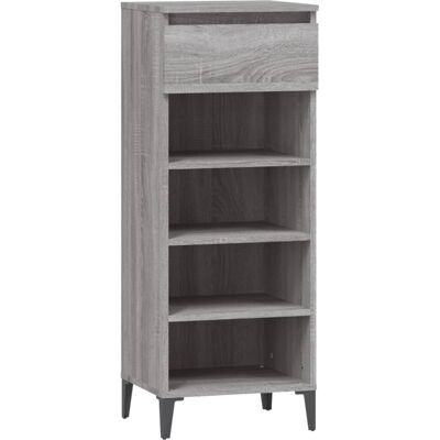 vidaXL Grey Sonoma Shoe Rack - Shoe Storage Cabinet with Shelves vidaXL Grey Sonoma Shoe Rack - Shoe Storage Cabinet with Shelves