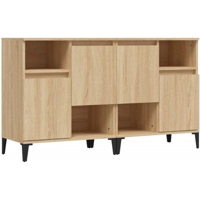 vidaXL 2 pcs Sonoma Oak Sideboard - Sideboard, Modern Living Room Storage vidaXL 2 pcs Sonoma Oak Sideboard - Sideboard, Modern Living Room Storage