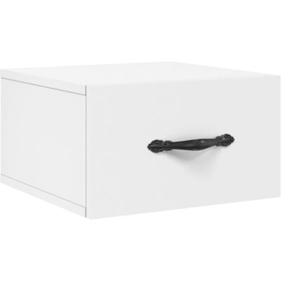 vidaXL Wall-mounted Bedside Cabinet White - Bedside Cabinet vidaXL Wall-mounted Bedside Cabinet White - Bedside Cabinet