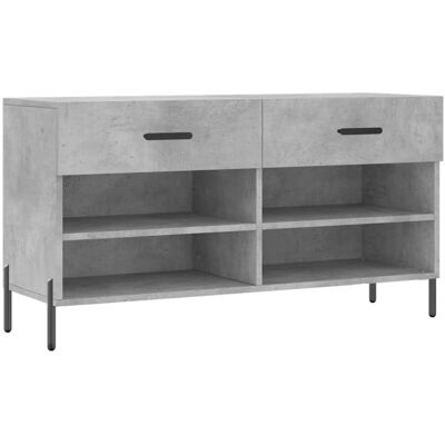 vidaXL Concrete Grey Shoe Bench - Shoe Storage Cabinet - Shoe Rack - 102x35x55 cm vidaXL Concrete Grey Shoe Bench - Shoe Storage Cabinet - Shoe Rack - 102x35x55 cm