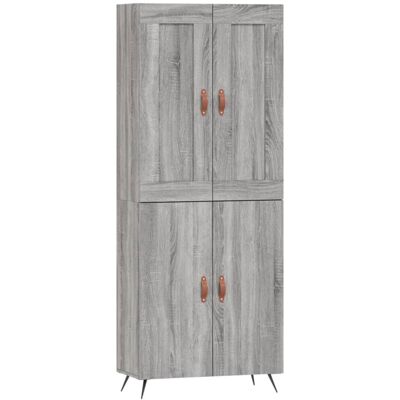 vidaXL Grey Sonoma Tall Storage Sideboard - Sideboard vidaXL Grey Sonoma Tall Storage Sideboard - Sideboard