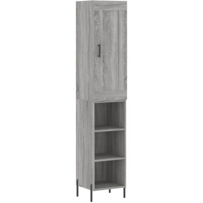 vidaXL Grey Sonoma Tall Storage Cabinet - Sideboard vidaXL Grey Sonoma Tall Storage Cabinet - Sideboard