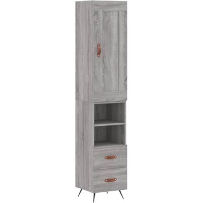 vidaXL Grey Sonoma Engineered Wood Sideboard - Sideboard & Cupboard vidaXL Grey Sonoma Engineered Wood Sideboard - Sideboard & Cupboard