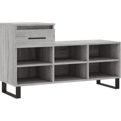 vidaXL Grey Sonoma Shoe Cabinet - Shoe Storage - Shoe Shelf - Shoe Organizer - Durable Engineered Wood vidaXL Grey Sonoma Shoe Cabinet - Shoe Storage - Shoe Shelf - Shoe Organizer - Durable Engineered Wood
