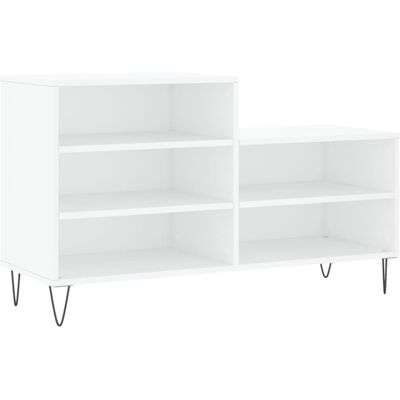 vidaXL White Shoe Cabinet - Shoe Storage Rack - Engineered Wood vidaXL White Shoe Cabinet - Shoe Storage Rack - Engineered Wood