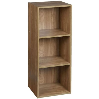 URBN Living - Oak 3 Shelf - Wood - Shelving - Bookcase URBN Living - Oak 3 Shelf - Wood - Shelving - Bookcase