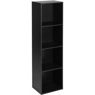 URBN Living - Wooden Bookcase - Black - 4-Shelf - Bookcase URBN Living - Wooden Bookcase - Black - 4-Shelf - Bookcase