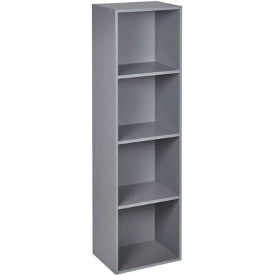 URBN Living - Wooden Bookcase - Grey - 4 Shelf - Bookcase URBN Living - Wooden Bookcase - Grey - 4 Shelf - Bookcase