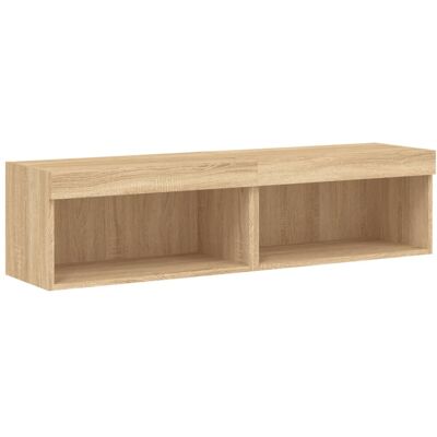 vidaXL TV Cabinets with LED Lights - 2 pcs Sonoma Oak vidaXL TV Cabinets with LED Lights - 2 pcs Sonoma Oak