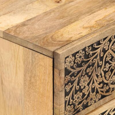 vidaXL Bedside Cabinets Nightstand End Table Bed Table - 2 pcs Solid Wood Mango vidaXL Bedside Cabinets Nightstand End Table Bed Table - 2 pcs Solid Wood Mango