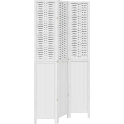 vidaXL White 3-Panel Room Divider - Room Divider vidaXL White 3-Panel Room Divider - Room Divider