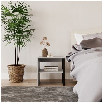 URBN Living - Bedside - Grey - 40cm - Bedside Nightstand URBN Living - Bedside - Grey - 40cm - Bedside Nightstand