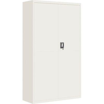 vidaXL File Cabinet Locking Office Storage Cabinet Filing Cabinet - White Steel vidaXL File Cabinet Locking Office Storage Cabinet Filing Cabinet - White Steel