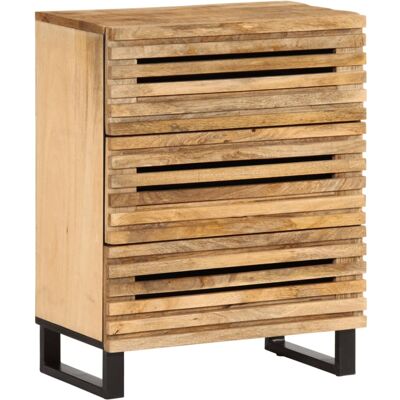 vidaXL Sideboard Storage Cupboard Cabinet Highboard Solid Wood Rough Mango vidaXL Sideboard Storage Cupboard Cabinet Highboard Solid Wood Rough Mango
