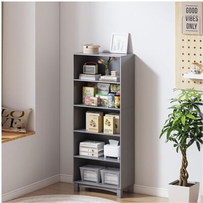 URBN Living 5-tier/6-tier Grey Bookcase URBN Living 5-tier/6-tier Grey Bookcase