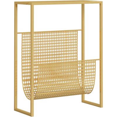 vidaXL Gold Steel Magazine Rack - 35x15x45 cm - Magazine Rack vidaXL Gold Steel Magazine Rack - 35x15x45 cm - Magazine Rack