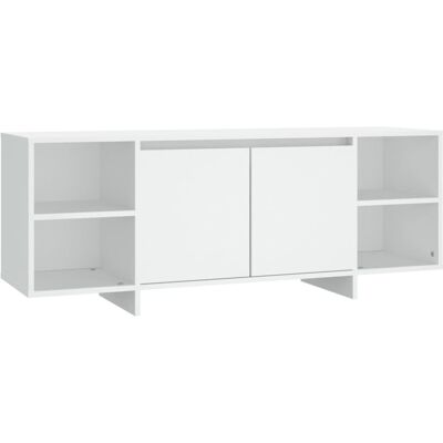 vidaXL White TV Cabinet 130x35x50cm Engineered Wood - TV Cabinet vidaXL White TV Cabinet 130x35x50cm Engineered Wood - TV Cabinet