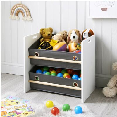 Spot On Dealz Kids Home 2 Basket Storage Cabinet - Toy Organizer, Clothes Storage Spot On Dealz Kids Home 2 Basket Storage Cabinet - Toy Organizer, Clothes Storage