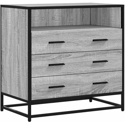 (grey sonoma) vidaXL Drawer Cabinet Smoked Oak 70x41x70 cm Engineered Wood drawe (grey sonoma) vidaXL Drawer Cabinet Smoked Oak 70x41x70 cm Engineered Wood drawe