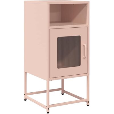 (pink) vidaXL Bedside Cabinet Black 36x39x78 cm Cold-rolled Steel bedside table (pink) vidaXL Bedside Cabinet Black 36x39x78 cm Cold-rolled Steel bedside table