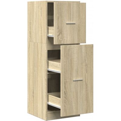 vidaXL Sonoma Oak Storage Cabinet - 40x41x118 cm - Engineered Wood - Storage Cabinet vidaXL Sonoma Oak Storage Cabinet - 40x41x118 cm - Engineered Wood - Storage Cabinet