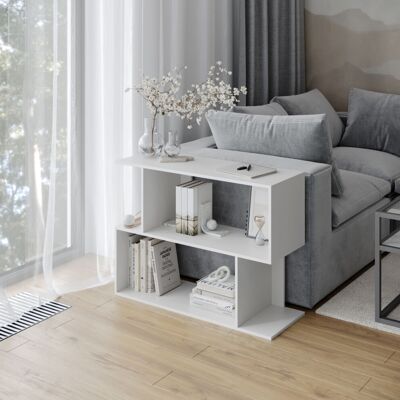 URBN Living - 2 Tier Modern Bookcase - White - Bookcase URBN Living - 2 Tier Modern Bookcase - White - Bookcase