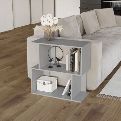 URBN Living - 2 Tier Bookcase - Grey - 60cm URBN Living - 2 Tier Bookcase - Grey - 60cm