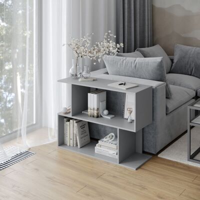 URBN Living - 2 Tier Modern Bookcase - Grey - Bookcase URBN Living - 2 Tier Modern Bookcase - Grey - Bookcase