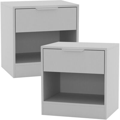 URBN Living - White 2 - 1-Drawer - White - Bedside table URBN Living - White 2 - 1-Drawer - White - Bedside table