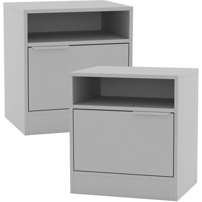 URBN Living - 1-Door Bedside Table - White - Nightstand URBN Living - 1-Door Bedside Table - White - Nightstand