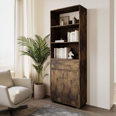 URBN Living - 5 Tier - Rustic Brown - Wooden - Bookcase URBN Living - 5 Tier - Rustic Brown - Wooden - Bookcase