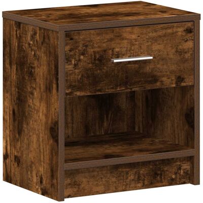 (smoked oak, 1 pcs) vidaXL Bedside Cabinet with Drawer Nightstand Bed Side Table (smoked oak, 1 pcs) vidaXL Bedside Cabinet with Drawer Nightstand Bed Side Table