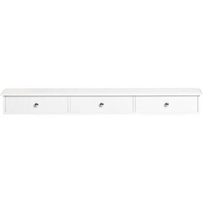 SoBuy White Wall Shelf with 3 Drawers - Wall Shelf SoBuy White Wall Shelf with 3 Drawers - Wall Shelf