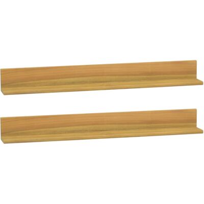 vidaXL Teak Wall Shelves 2 pcs - 90x10x10 cm - Floating Storage vidaXL Teak Wall Shelves 2 pcs - 90x10x10 cm - Floating Storage