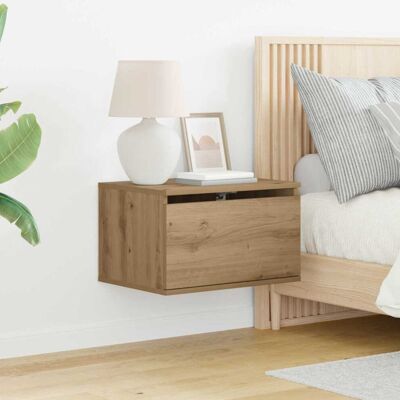 VidaXL Wall-mounted Nightstand Artisan Oak - Nightstand VidaXL Wall-mounted Nightstand Artisan Oak - Nightstand