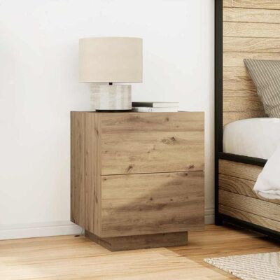 vidaXL Nightstand Artisan Eiche - Modern Bedroom Storage vidaXL Nightstand Artisan Eiche - Modern Bedroom Storage