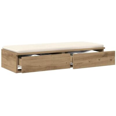 Vidaxl Bedside Table - 80x36,5x16,5 cm - Rustic Oak - Bedside Table Vidaxl Bedside Table - 80x36,5x16,5 cm - Rustic Oak - Bedside Table